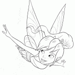 Flying young sorceress