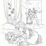 Elsa helps Anna