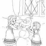 Elsa and Anna as a child