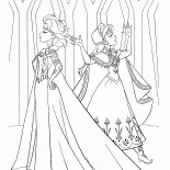 Elsa and Anna in the castle