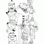 Gru, minions and girls