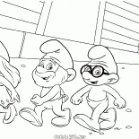 Smurfette and Papa Smurf