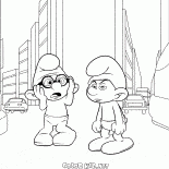 Brainy Smurf and Grouchy Smurf