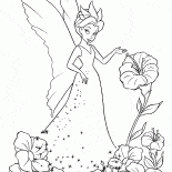 Fairy near a flower