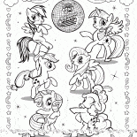 Tiny ponies in a group