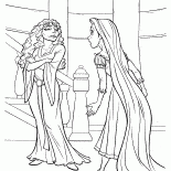 Mother Gothel and Rapunzel