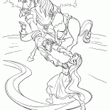 Horse, Flynn and Rapunzel