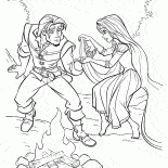 Rapunzel heals Flynn