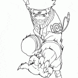 Coloring page - Leader - Kakashi Hatake