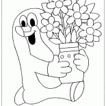 Mole with vase