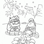 Bonfire in the night