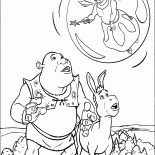 Shrek, Donkey and the fairy