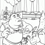 Shrek, the cat and the donkey