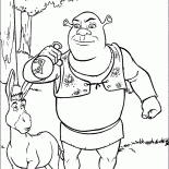 Shrek drinks a potion