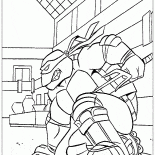 Raphael on rollerskates 