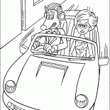 Coloring page - Tom and Jerry on the lake
