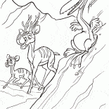 Animals flee to the ship