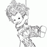 Betameche on a rope