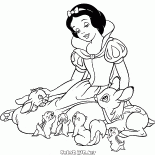 Snow White pets animals