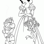 Snow White and the dwarf Grumpy
