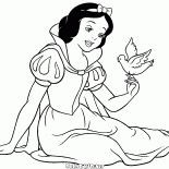 Snow White and a bird