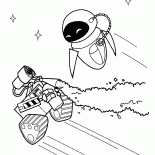 WALL-E and a fire extinguisher