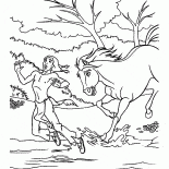 Native American and horse