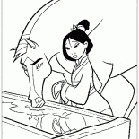 Mulan and faithful pony