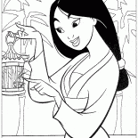 Mulan finds a bird
