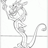 Dragon Mushu and cricket
