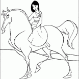 Mulan on a horse