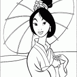 Mulan is hiding from the sun