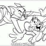 Tom is chasing Jerry