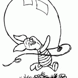 Piglet and a balloon