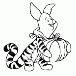 Piglet on Halloween
