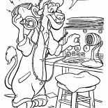 Wildcat listening to the radio