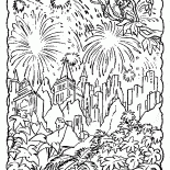 Fireworks over the city