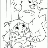 The girl is scared