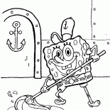 Sponge Bob at work