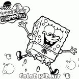Sponge Bob is happy