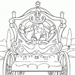 Cinderella and the Prince in a carriage