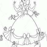 Cinderella in a beautiful dress