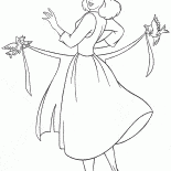 Cinderella puts on an apron