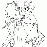 Cinderella and the Prince at the dance