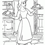 Cinderella carries Breakfast