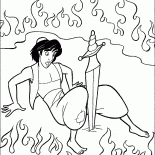 Aladdin is on fire