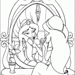 Princess Jasmine and a mirror
