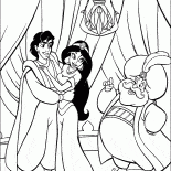 Jasmine, Aladdin and the Sultan