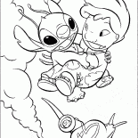 Stich saved Lila