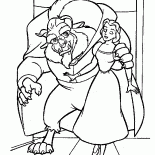 Belle walks with a monster